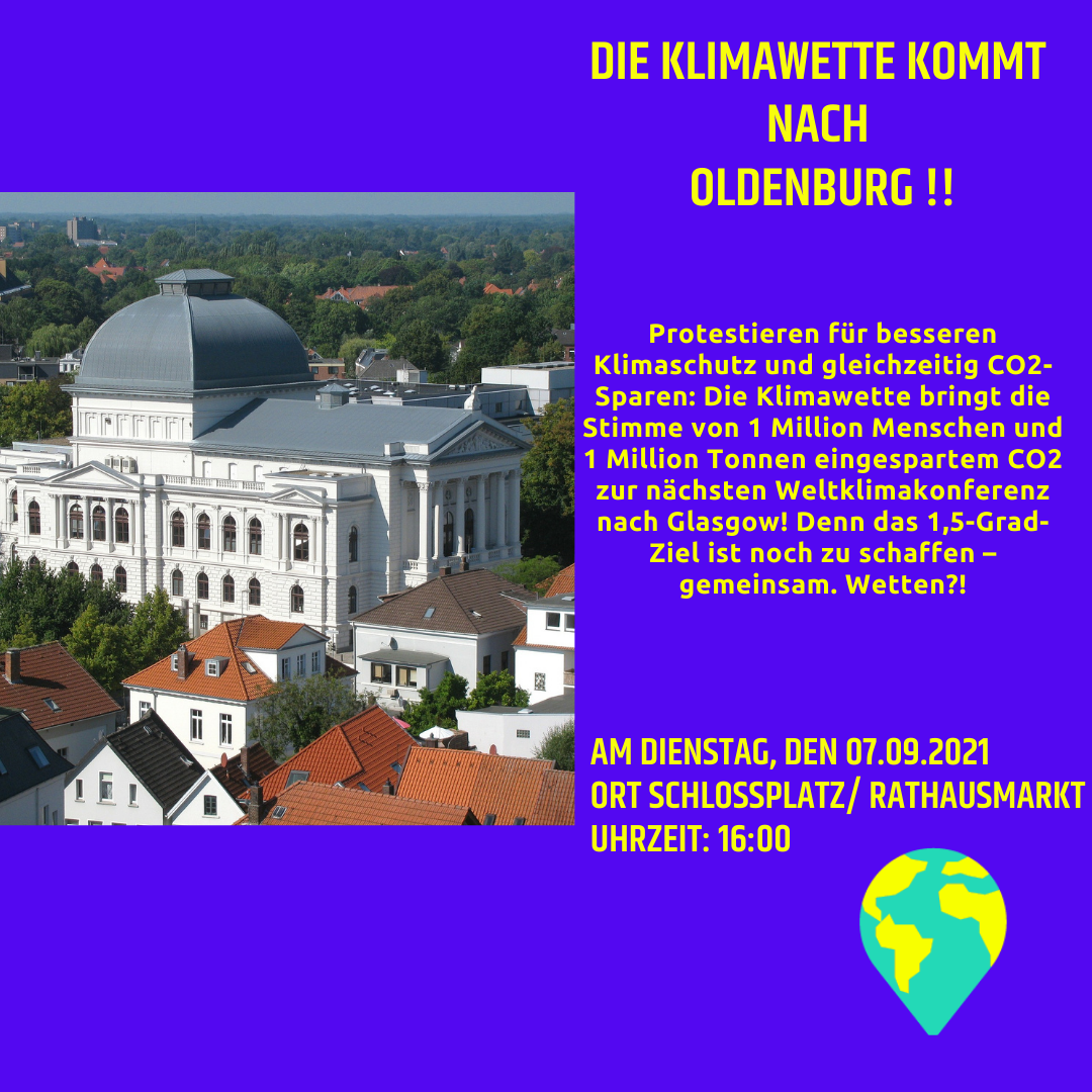 Die Klimawette kommt nach Oldenburg! | 7.9., 16 Uhr