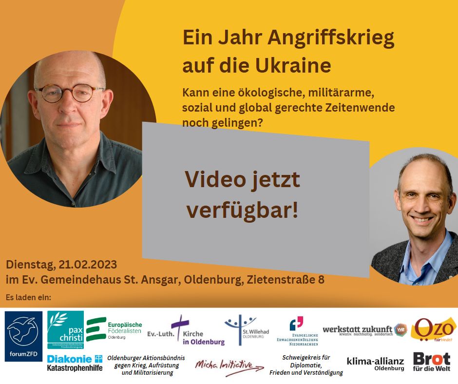 Video online: Andreas Zumach fragt nach Wegen zum Frieden